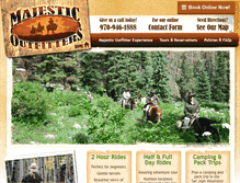 Tablet Screenshot of majestic-outfitters.com